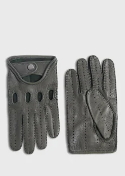 Paul Stuart Scarves, Hats, Gloves^Deerskin Leather Driving Glove Dark Green