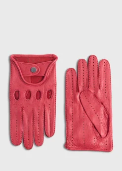 Paul Stuart Scarves, Hats, Gloves^Deerskin Leather Driving Glove Red