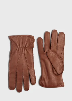 Paul Stuart Scarves, Hats, Gloves|The Cashmere Shop^Deerskin Leather Glove With Cashmere Lining Saddle