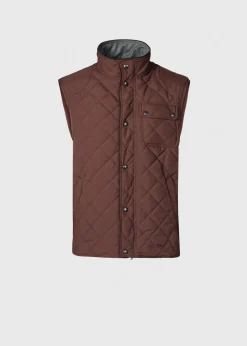 Paul Stuart Vests|Outerwear^Diamond Quilted Vest Tobacco