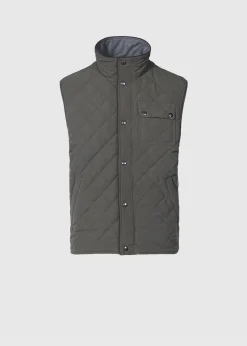 Paul Stuart Vests|Outerwear^Diamond Quilted Vest Olive