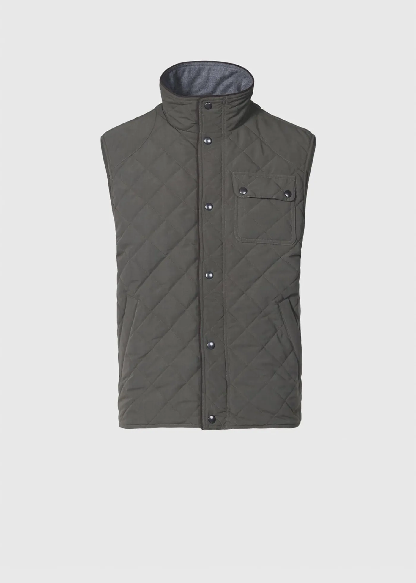 Paul Stuart Vests|Outerwear^Diamond Quilted Vest Olive