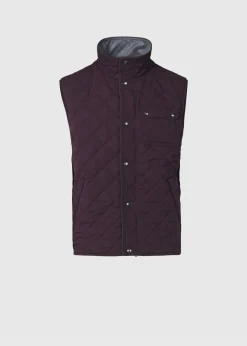 Paul Stuart Vests|Outerwear^Diamond Quilted Vest Wine