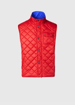 Paul Stuart Vests|Outerwear^Diamond Quilted Vest Red