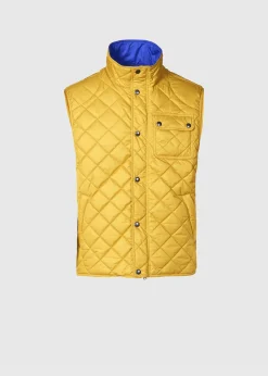 Paul Stuart Vests|Outerwear^Diamond Quilted Vest Yellow