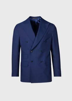 Paul Stuart Suits & Tuxedos^Double Breasted Tick Weave Suit Blue