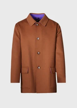 Paul Stuart The Cashmere Shop|Outerwear^Double Face Contrast Cashmere Coat Camel