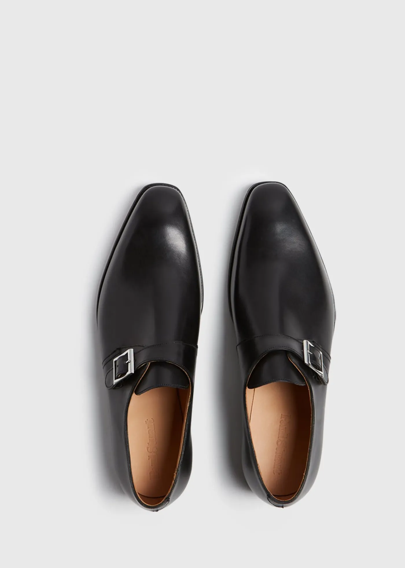 Paul Stuart Monk Straps^Earl Leather Monk Strap Black