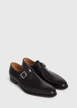 Paul Stuart Monk Straps^Earl Leather Monk Strap Black