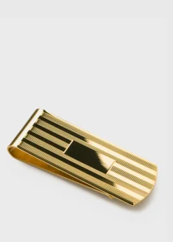 Paul Stuart Jewelry^Engine Turned Money Clip Gold