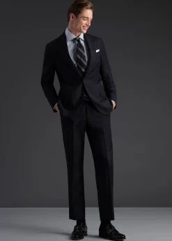 Paul Stuart Suits & Tuxedos^Fainted Chalk Stripe Flannel Suit Navy