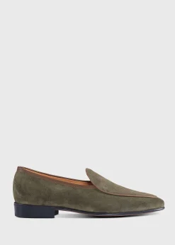 Paul Stuart Loafers^Felix Suede Loafer Olive