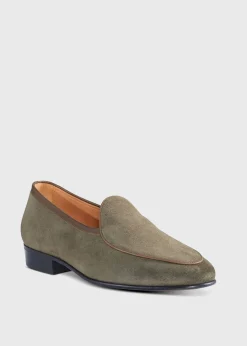 Paul Stuart Loafers^Felix Suede Loafer Olive