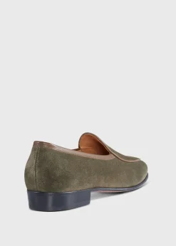Paul Stuart Loafers^Felix Suede Loafer Olive