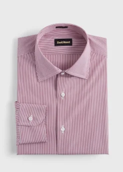 Paul Stuart Dress Shirts^Fine Stripe Slim Fit Dress Shirt Red
