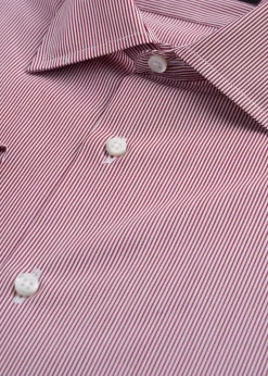 Paul Stuart Dress Shirts^Fine Stripe Slim Fit Dress Shirt Red