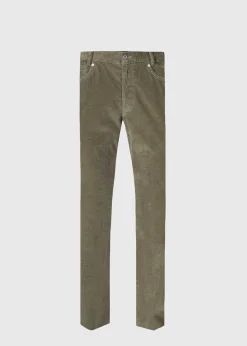 Paul Stuart Pants^Five Pocket Corduroy Trouser Olive