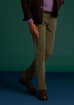 Paul Stuart Pants^Five Pocket Corduroy Trouser Olive