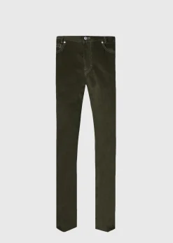 Paul Stuart Pants^Five Pocket Corduroy Trouser Olive