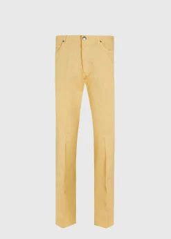 Paul Stuart Pants^Five Pocket Gabardine Twill Pant Yellow