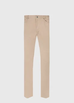Paul Stuart Pants^Five Pocket Satin Finish Cotton Pant Khaki