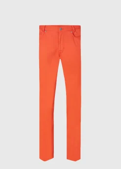 Paul Stuart Pants^Five Pocket Satin Finish Cotton Pant bright red