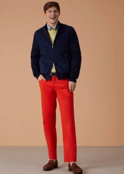 Paul Stuart Pants^Five Pocket Satin Finish Cotton Pant bright red