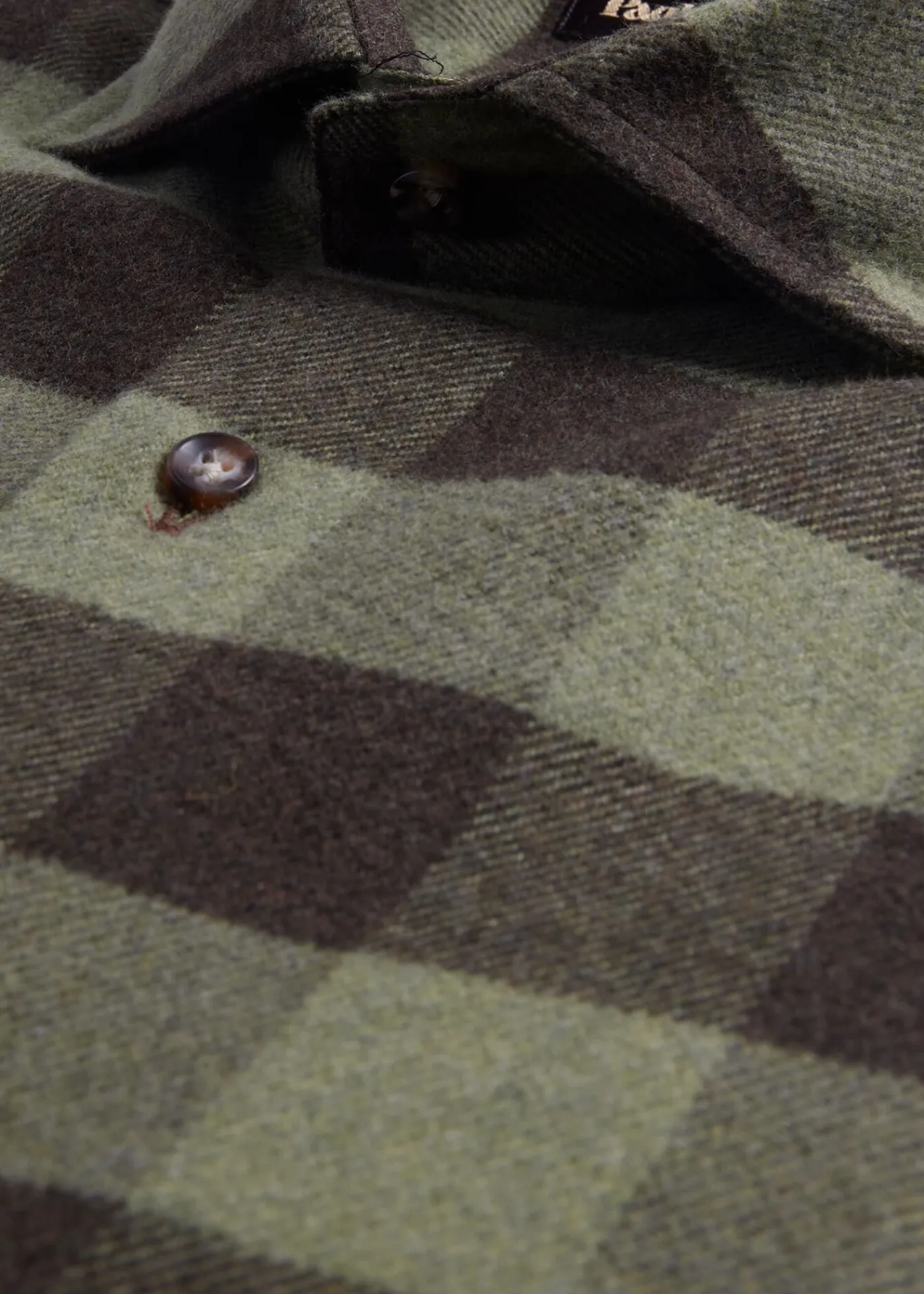 Paul Stuart Sport Shirts^Flannel Buffalo Check Sport Shirt Olive