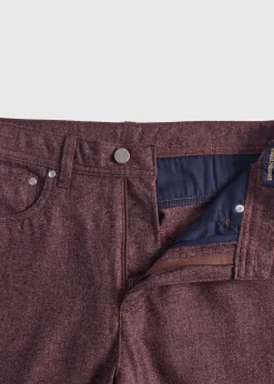 Paul Stuart Pants^Flannel Five Pocket Pant Plum