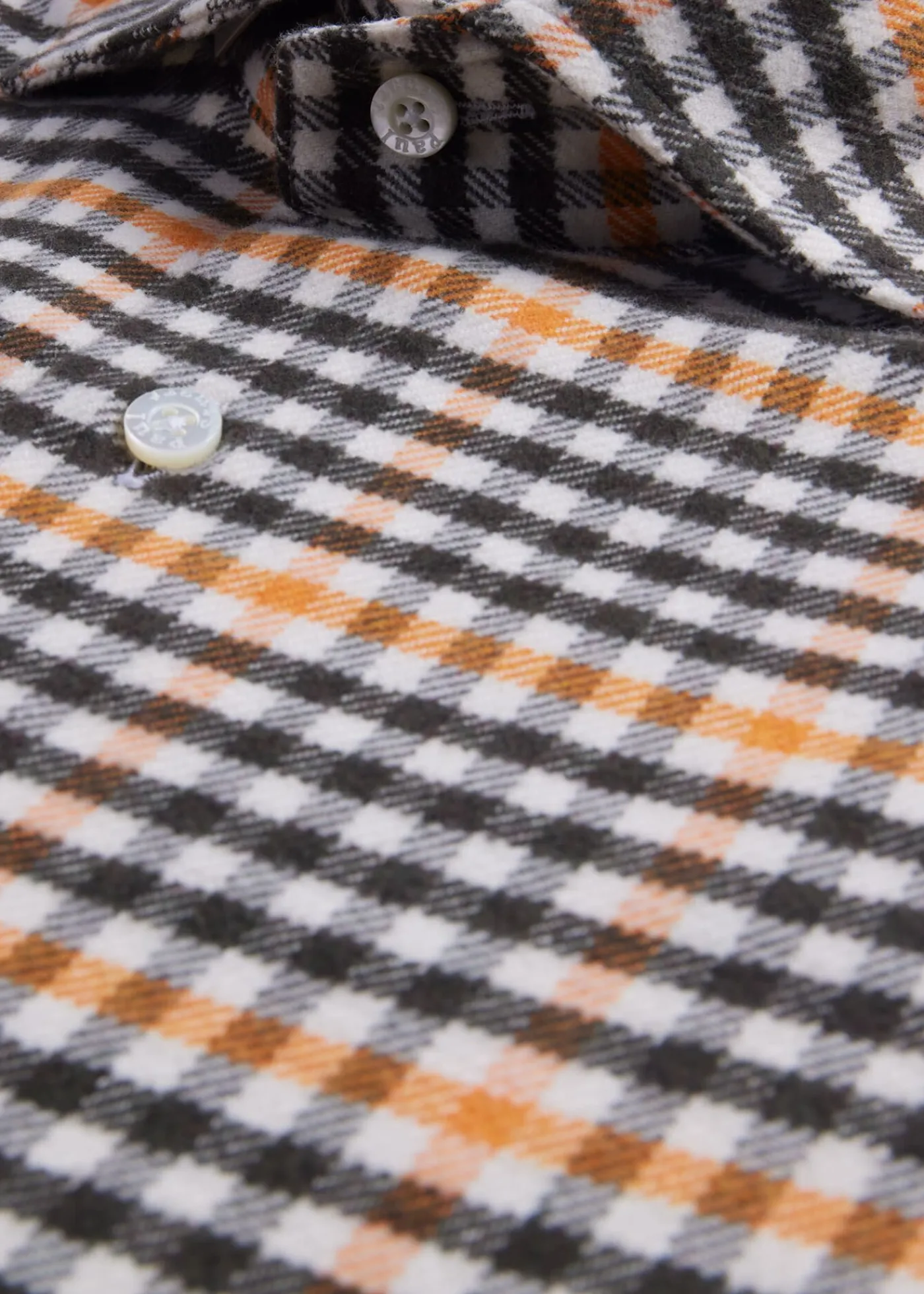 Paul Stuart Sport Shirts^Flannel Small Plaid Sport Shirt Olive