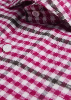 Paul Stuart Sport Shirts^Flannel Small Plaid Sport Shirt Pink