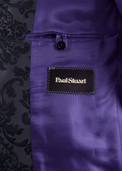 Paul Stuart Suits & Tuxedos|Blazers & Jackets^Floral Jacquard Silk Dinner Jacket Black