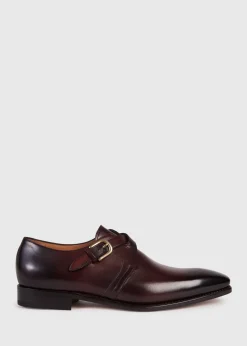 Paul Stuart Monk Straps^Galante Double Cross Monk Strap Auburn Calf