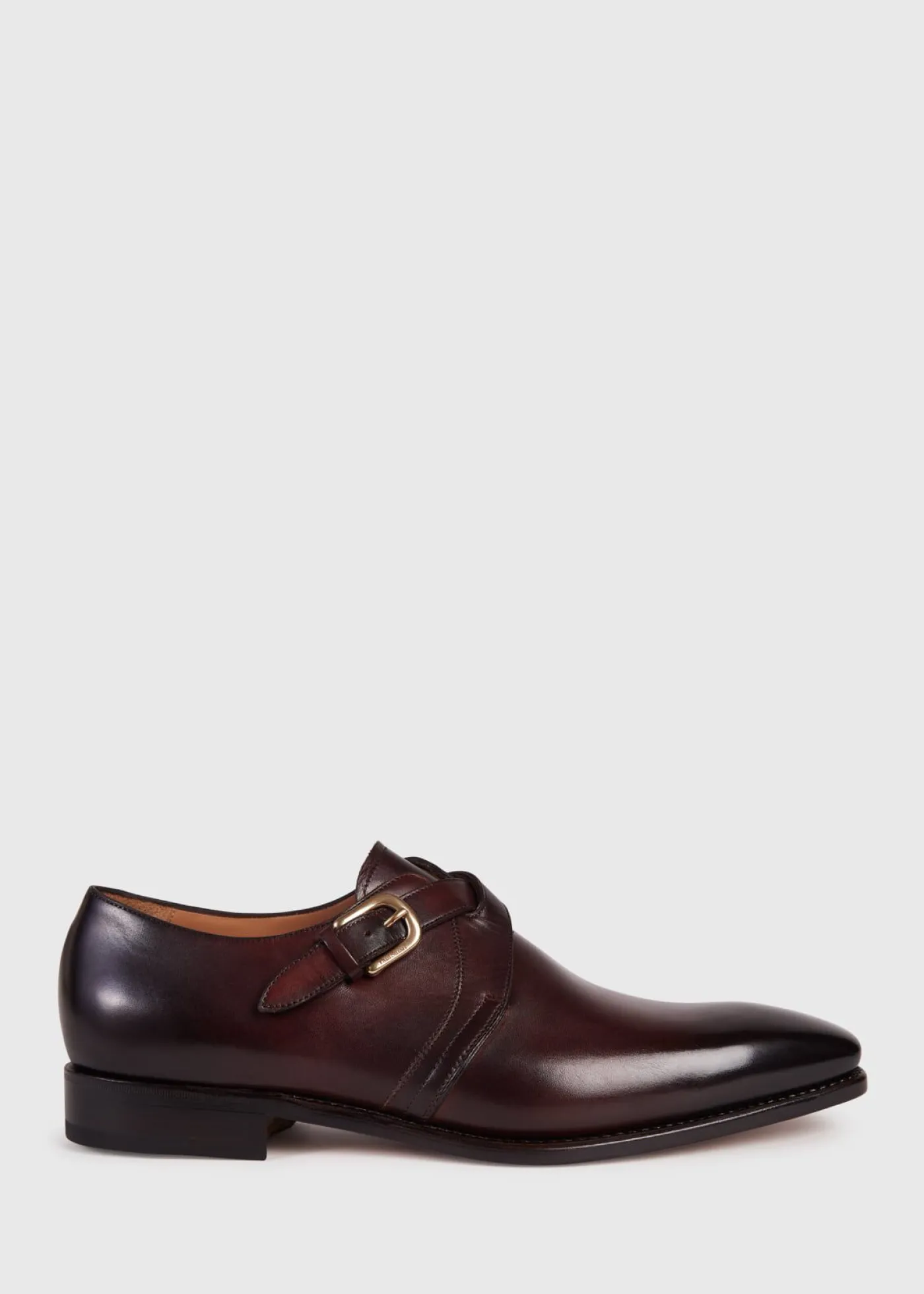 Paul Stuart Monk Straps^Galante Double Cross Monk Strap Auburn Calf