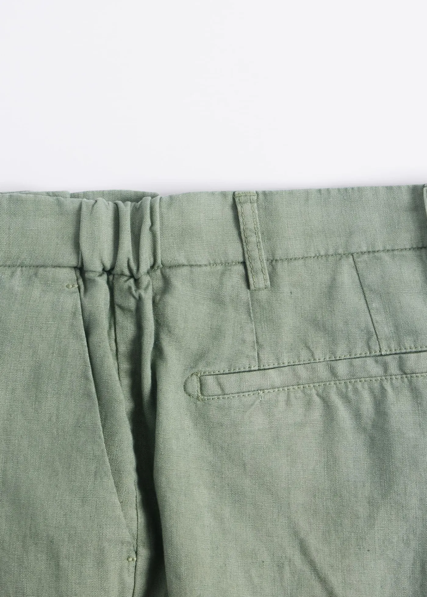 Paul Stuart Pants^Garment Washed Linen Pant Olive