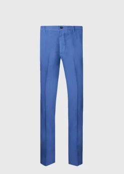 Paul Stuart Pants^Garment Washed Linen Pant Blue