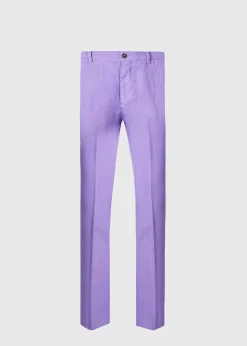 Paul Stuart Pants^Garment Washed Linen Pant Lilac
