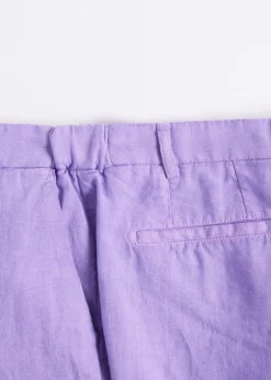 Paul Stuart Pants^Garment Washed Linen Pant Lilac