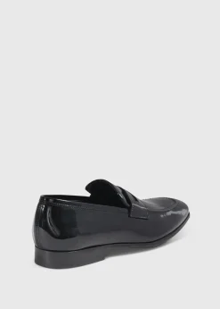 Paul Stuart Loafers^Garrett Penny Moc Loafer Patent Leather Black