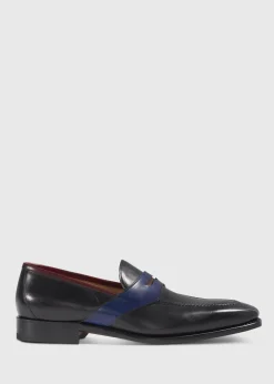 Paul Stuart Loafers^Georgetown Leather Penny Loafer Black