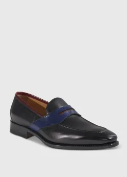 Paul Stuart Loafers^Georgetown Leather Penny Loafer Black