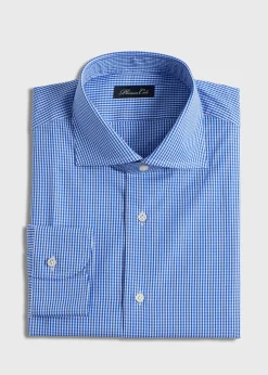Paul Stuart Formal Shop^Gingham Check Dress Shirt Blue