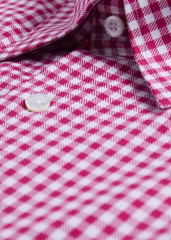 Paul Stuart Sport Shirts^Gingham Check Twill Sport Shirt Pink