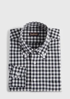 Paul Stuart Sport Shirts^Gingham Flannel Sport Shirt Black