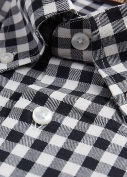Paul Stuart Sport Shirts^Gingham Flannel Sport Shirt Black