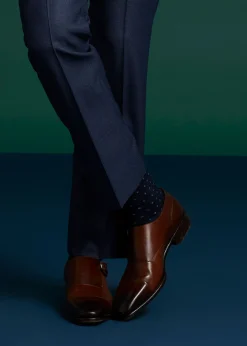Paul Stuart Monk Straps^Giordano Leather Monk Strap Walnut Calf