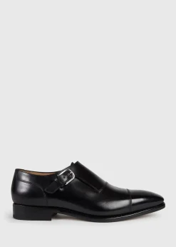 Paul Stuart Monk Straps^Giordano Leather Monk Strap Black Calf