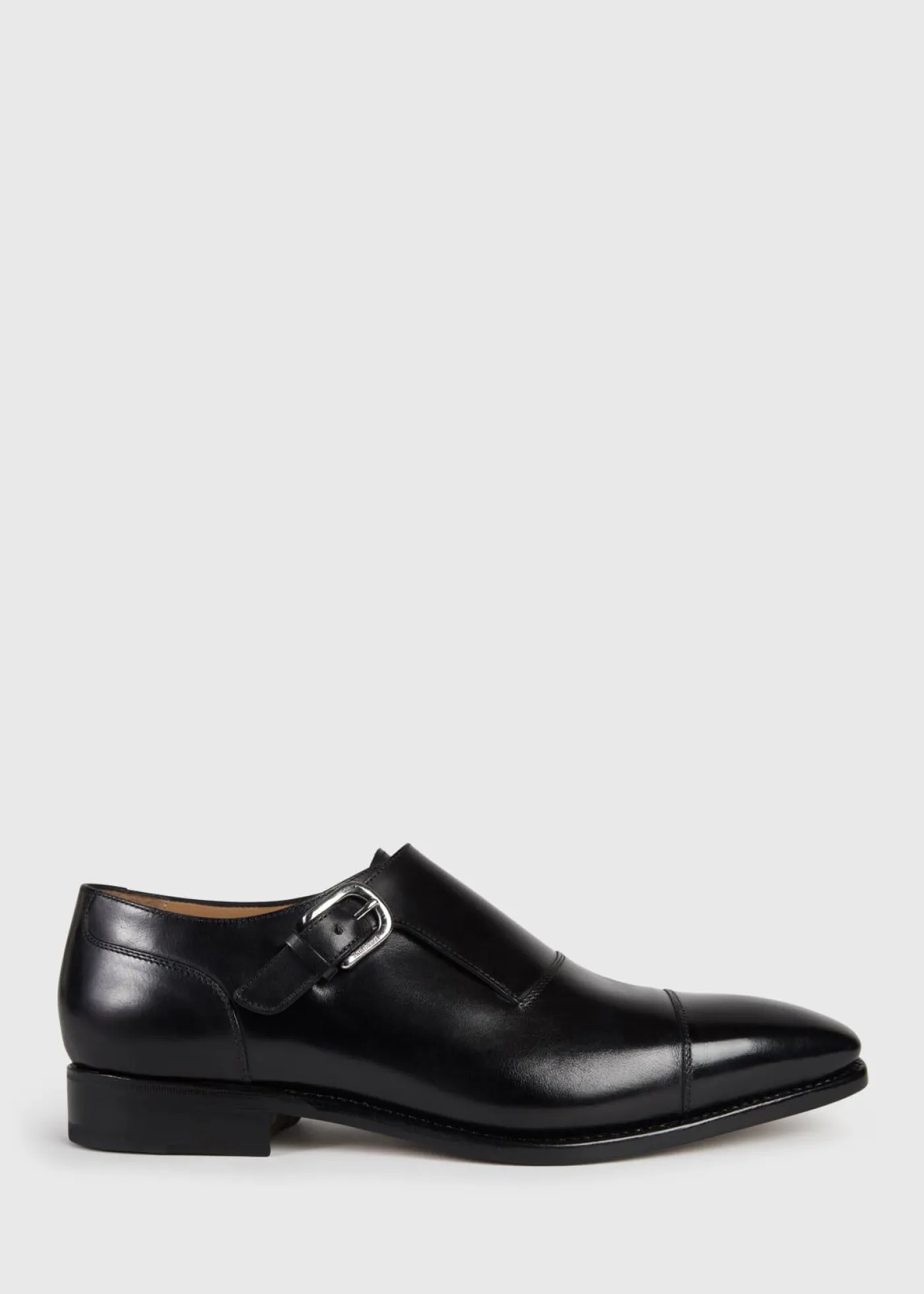 Paul Stuart Monk Straps^Giordano Leather Monk Strap Black Calf