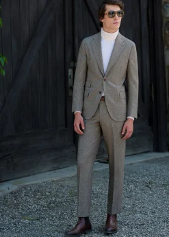 Paul Stuart Blazers & Jackets|Suits & Tuxedos^Glen Plaid Wool Suit Brown