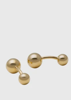 Paul Stuart Jewelry^ Double-Sided Ball Cufflinks Gold